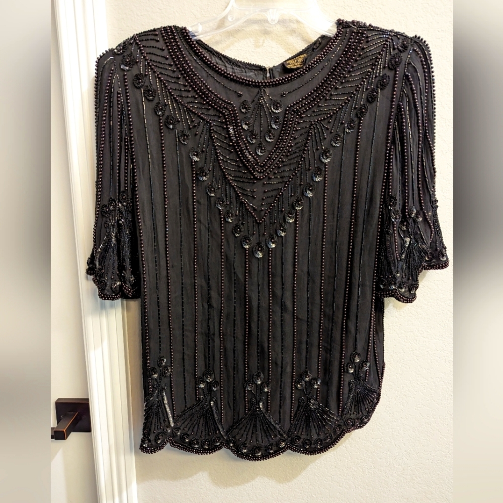 80s beaded top